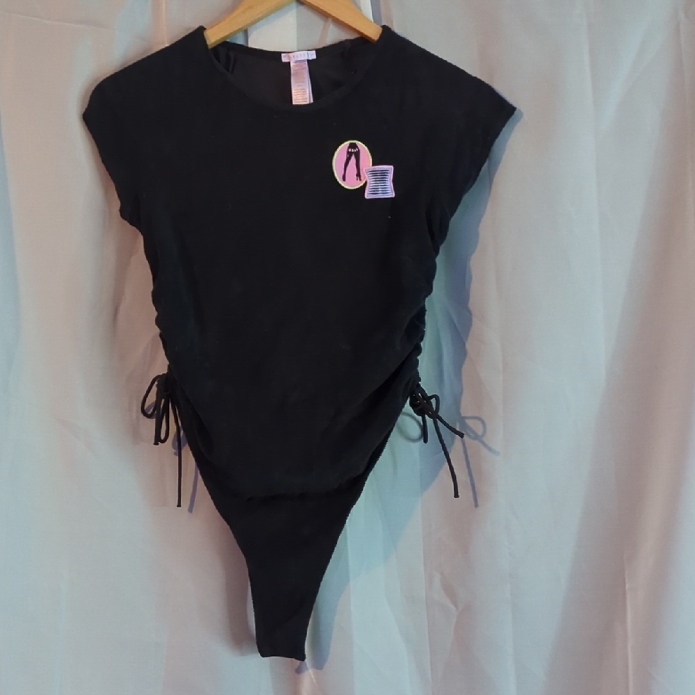 Savage X Fenty Black Bodysuit with Side Ties